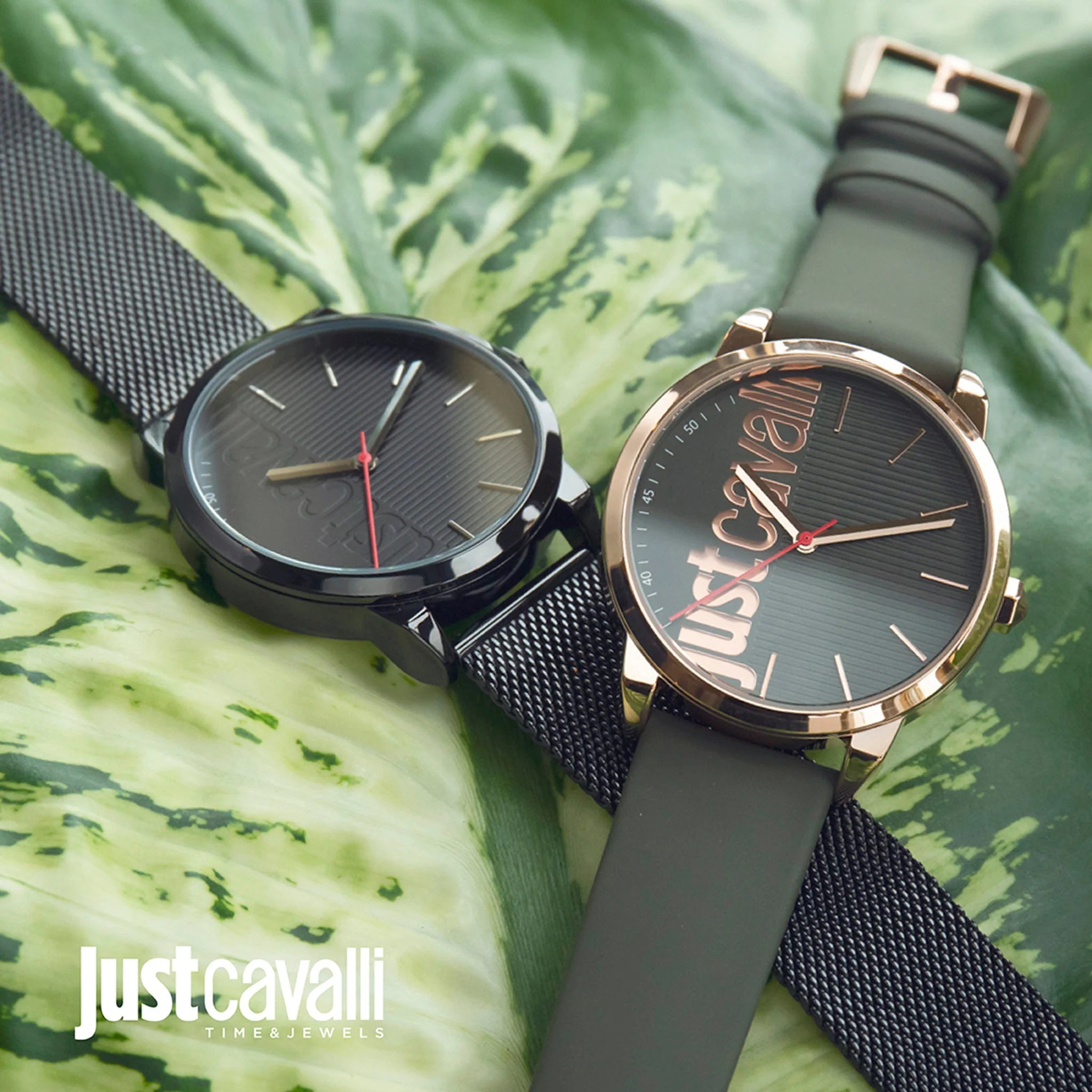 JUST CAVALLI JC1G079L0025 - ELEGANT GREEN DIAL MENS WATCH WITH ROSE GOLD CASE & LEATHER BAND-i-Watch-5