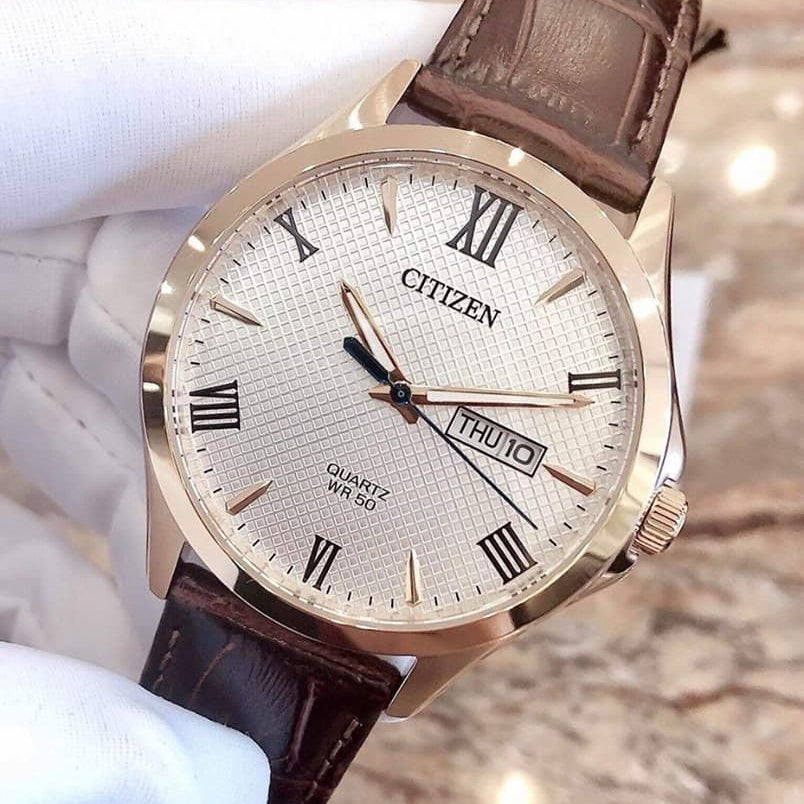 CITIZEN BF2023-01A - DYNAMIC SOPHISTICATION MEN'S CHRONOGRAPH WATCH IN GOLD & BROWN LEATHER-i-Watch-4