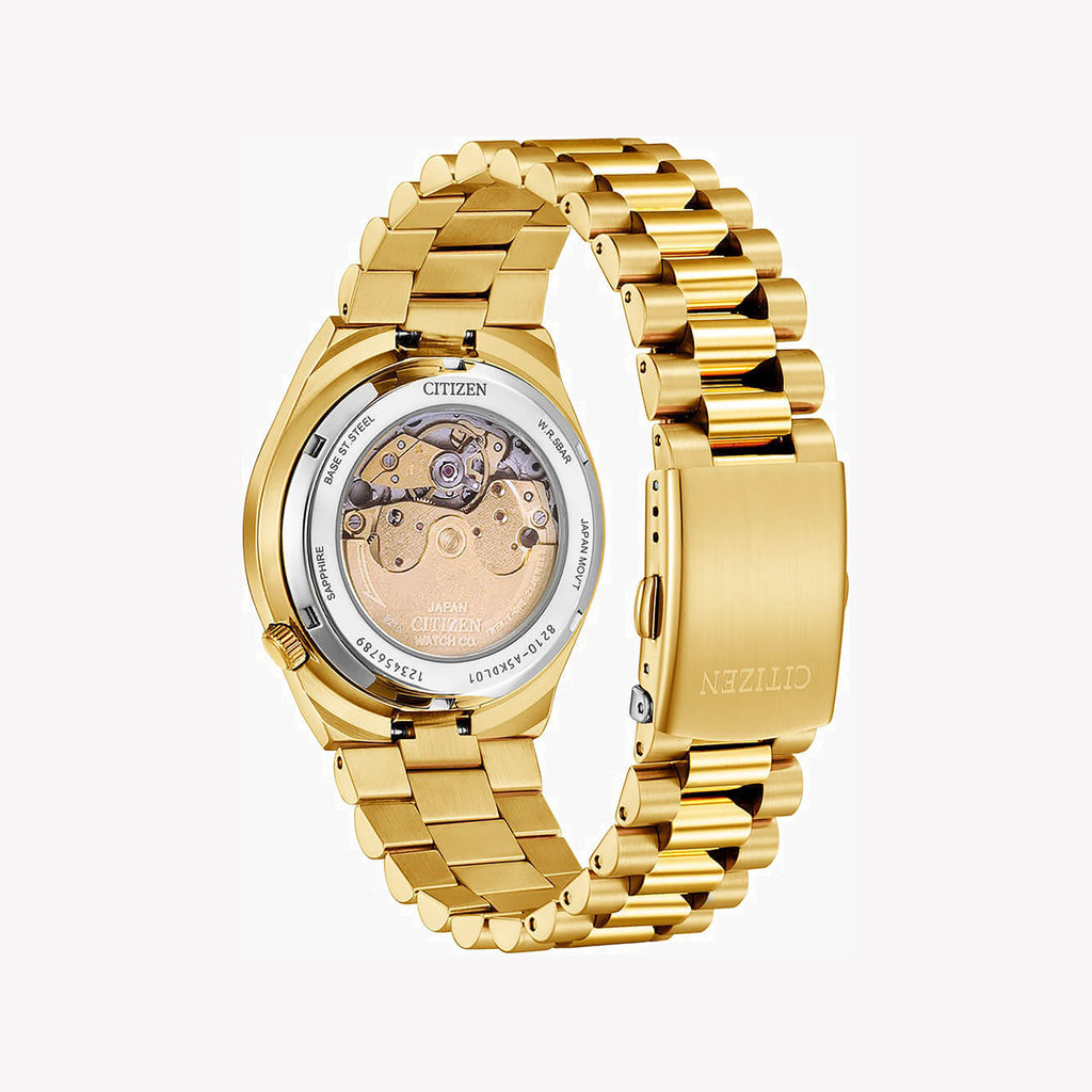 CITIZEN NJ0153-82X - BOLD DISTINCTION AUTOMATIC TIMEPIECE FOR MEN - STRIKING RED DIAL & GOLD CASE-i-Watch-2