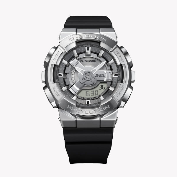 Casio G-Shock Gm-S110-1adr Unyielding Style - Elegantly Tough Women's Watch With Silver Case And Bold Black Dial by i-watch