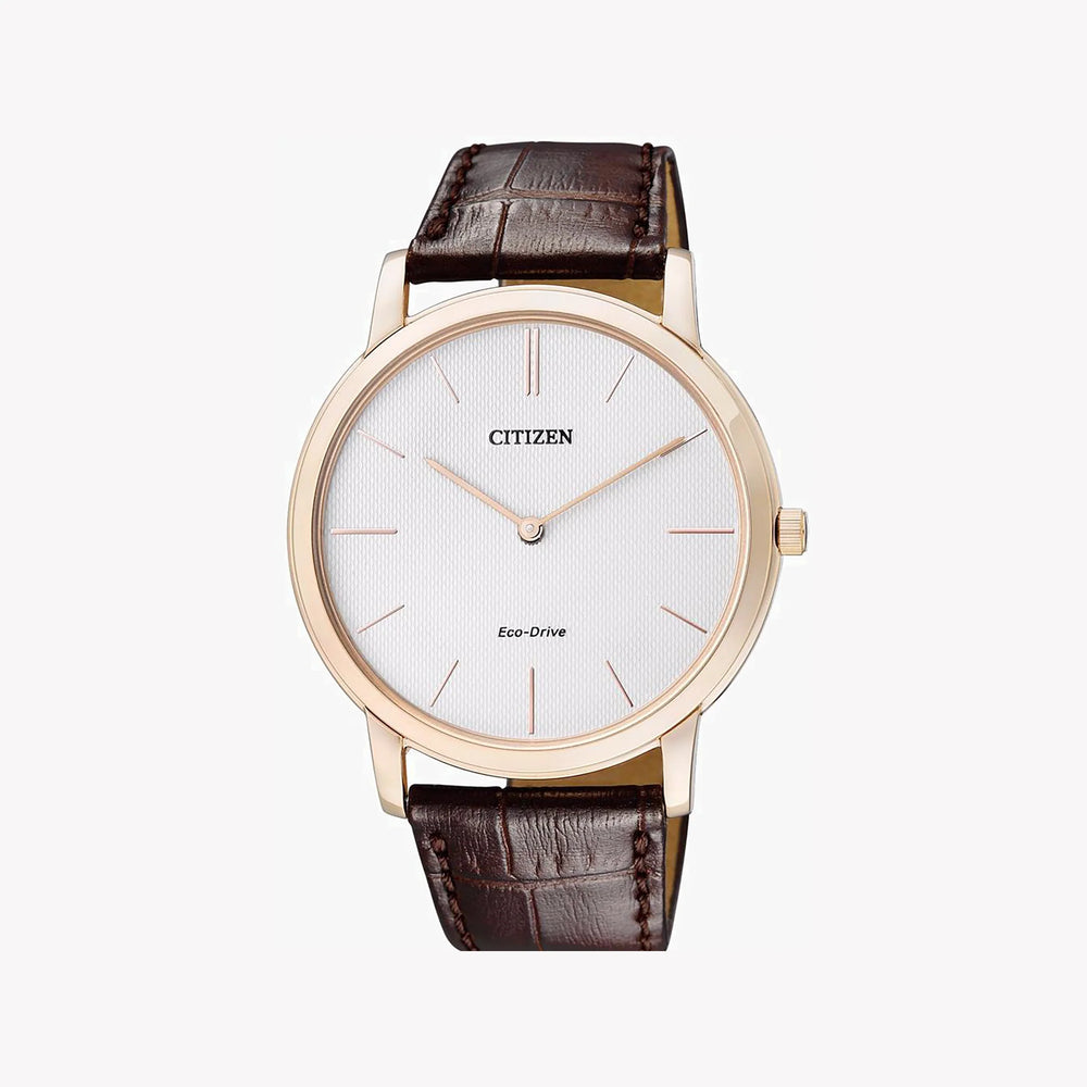 Citizen Ar1113-12a Rosegold Elegance - Versatile Eco-Drive Men's Watch With Leather Band by i-watch