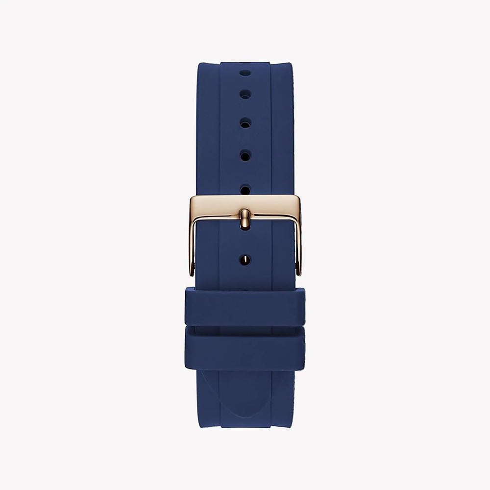 Guess Women's Gold & Blue Silicone Watch, White Dial | Gw0257l3 by i-watch