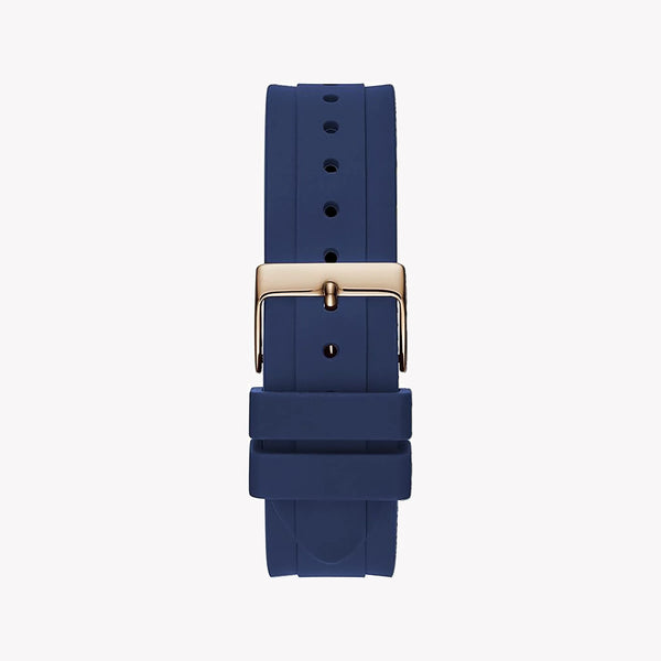 Guess Women's Gold & Blue Silicone Watch, White Dial | Gw0257l3 by i-watch