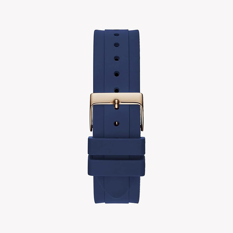 Guess Women's Gold & Blue Silicone Watch, White Dial | Gw0257l3 by i-watch