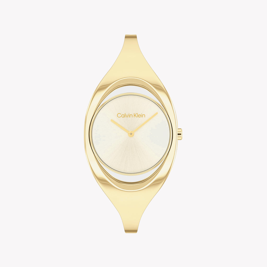 CK CALVIN KLEIN RADIANT GLAM - LUXE GOLD WOMEN'S WATCH WITH STAINLESS STEEL BAND