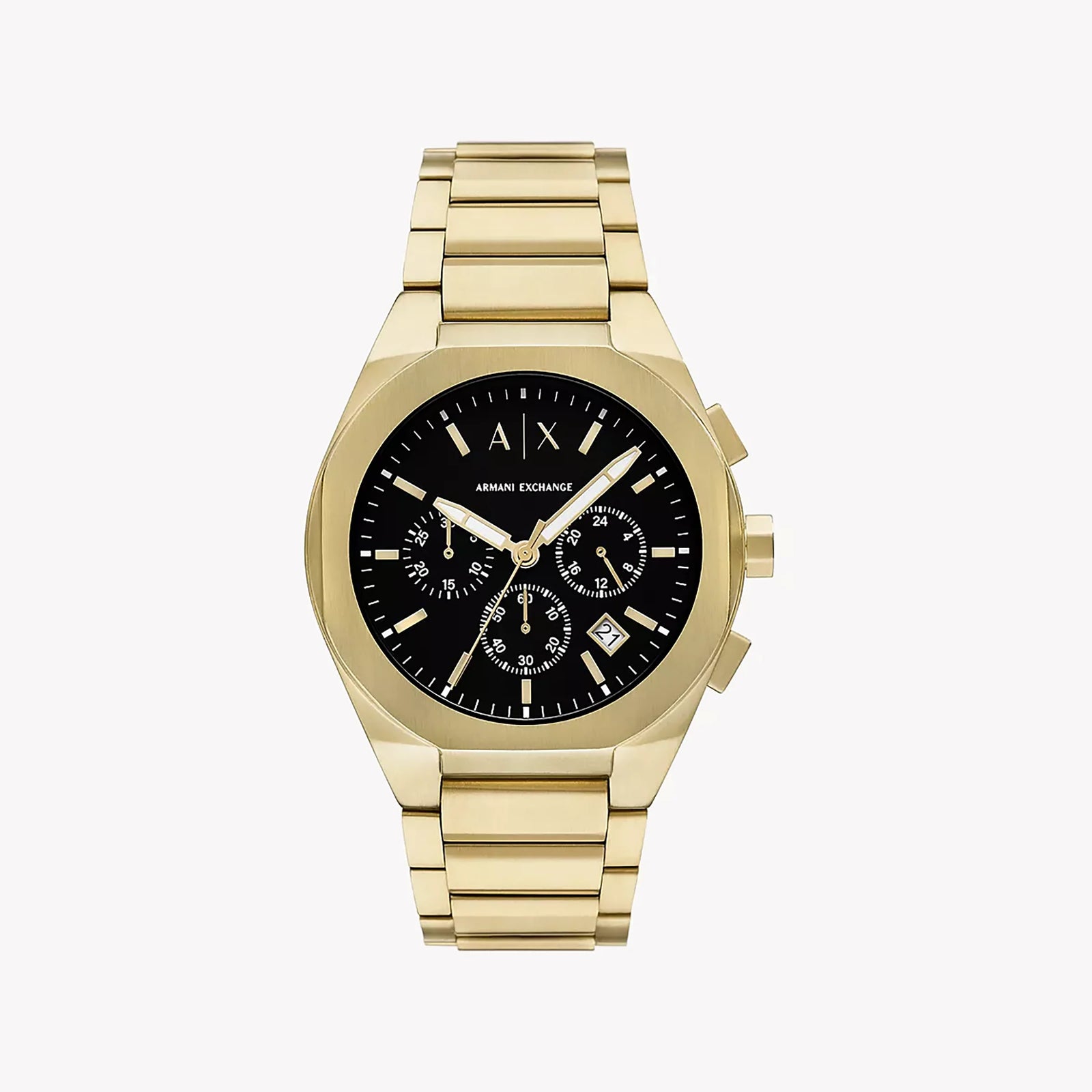 A|X Armani Exchange Men's Gold Stainless Steel, Black Dial | Ax4180 by i-watch