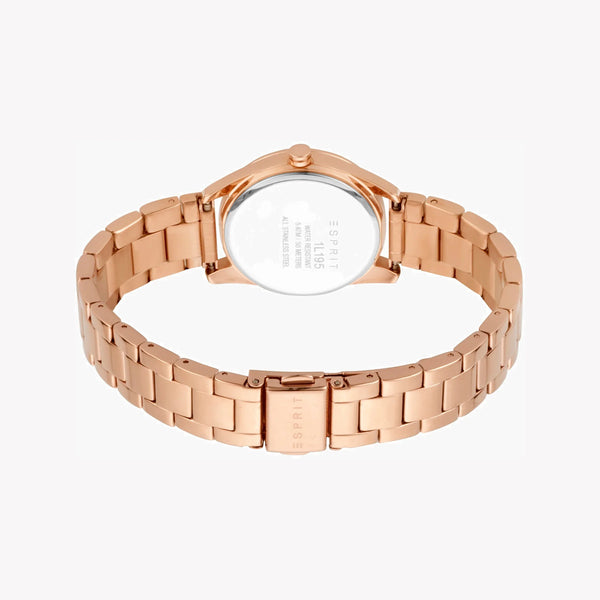 Esprit Women's Rose Gold Stainless Steel Watch, Silver Dial | Es1l085m0015 by i-watch