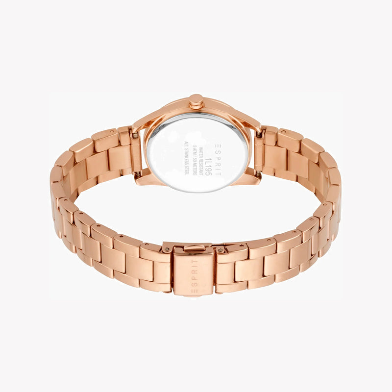 Esprit Women's Rose Gold Stainless Steel Watch, Silver Dial | Es1l085m0015 by i-watch