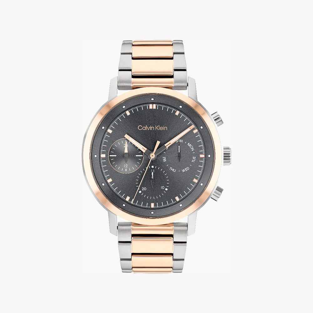 Calvin Klein Men's Silver/Gold Watch, Brown Dial | Mod. 25200064 by i-watch