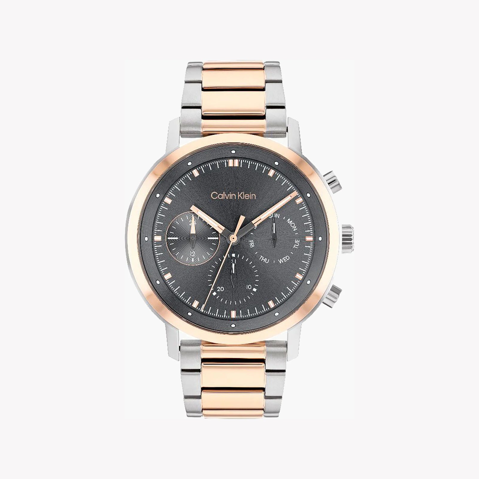 Calvin Klein Men's Silver/Gold Watch, Brown Dial | Mod. 25200064 by i-watch