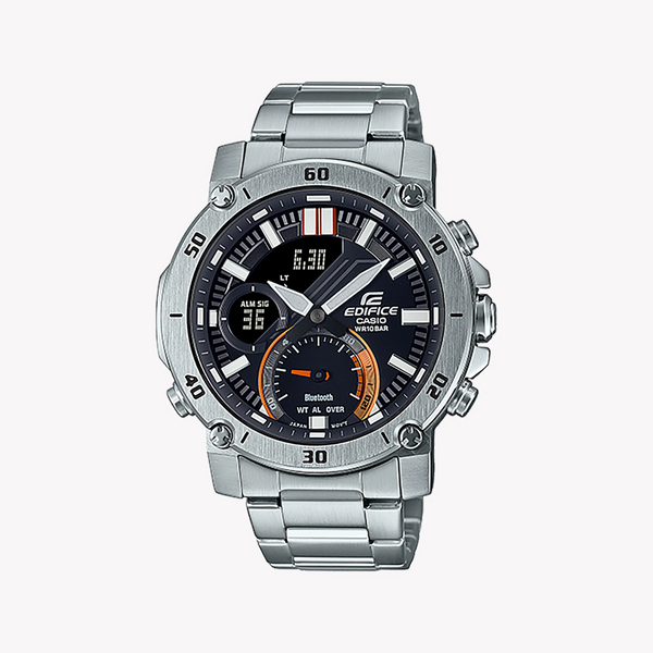 Casio Edifice Ecb-20d-1adf - Sporty Elegance Men's Watch With Stainless Steel Band & Black Dial by i-watch