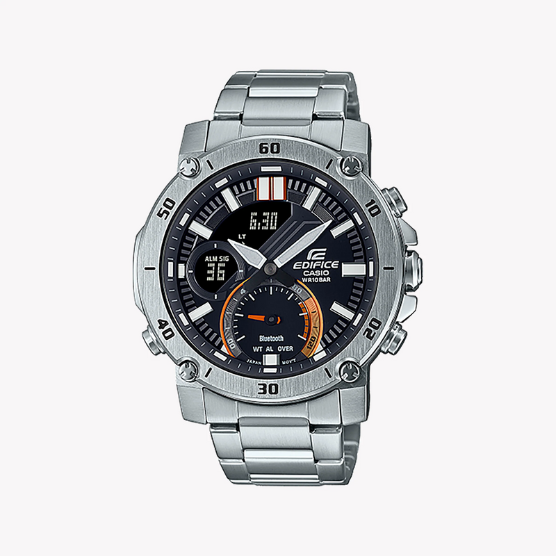 Casio Edifice Ecb-20d-1adf - Sporty Elegance Men's Watch With Stainless Steel Band & Black Dial by i-watch