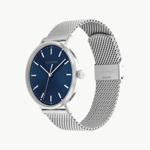 Ck Calvin Klein Men's Silver Watch, Blue Dial | K2g2g1d2 by i-watch
