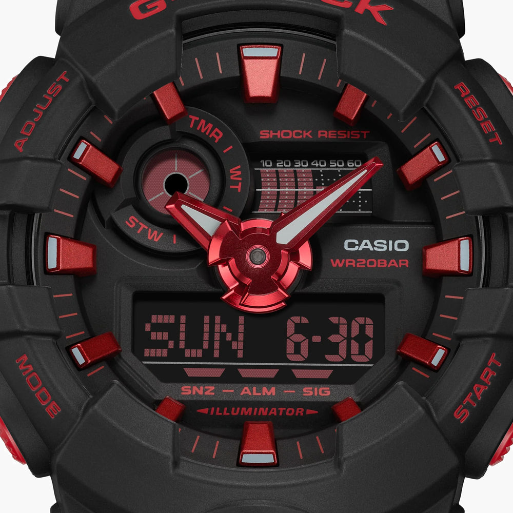 G-Shock Men's Black Resin Watch, Digital Display | Ga-700bnr-1adr by i-watch