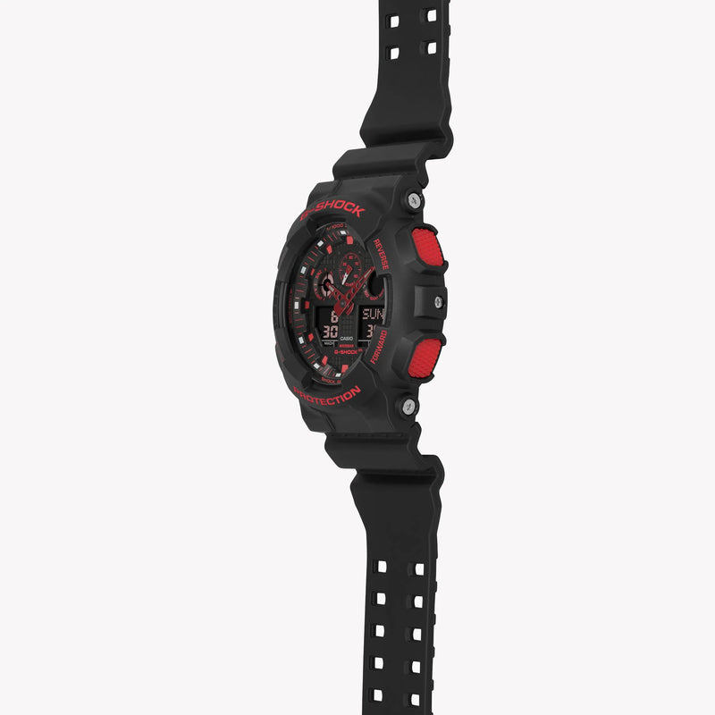 G-Shock Men's Black Resin Watch, Digital Display | Ga-100bnr-1adr by i-watch