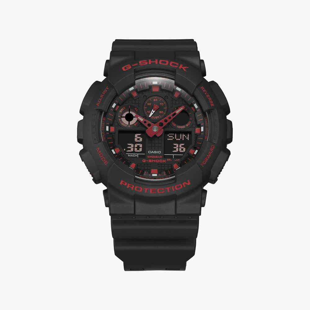 G-Shock Men's Black Resin Watch, Digital Display | Ga-100bnr-1adr by i-watch