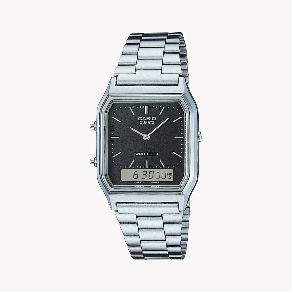 CASIO AQ-230A-1DMQ - BOLD PERFORMANCE TIMEPIECE - SLEEK SILVER STYLE, RELIABLE FUNCTIONALITY-i-Watch-3