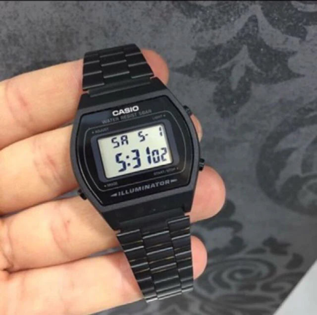 Casio Men's Black Resin Watch, Stainless Steel Band | B640wb-1adf by i-watch