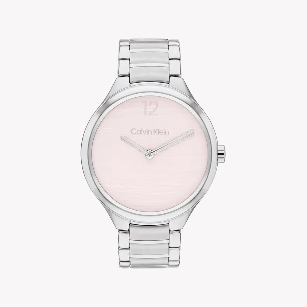 Ck Calvin Klein Women's Silver Watch, Pink Dial | K3m21546e by i-watch