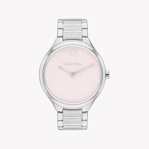Ck Calvin Klein Women's Silver Watch, Pink Dial | K3m21546e by i-watch