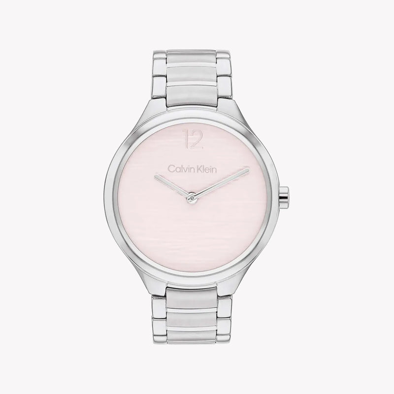 Ck Calvin Klein Women's Silver Watch, Pink Dial | K3m21546e by i-watch