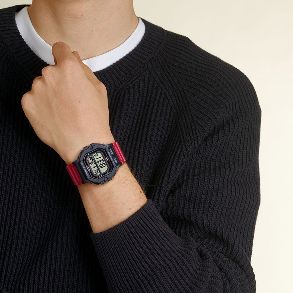 CASIO WS-1400H-4AVDF ADVENTURE TIMEKEEPER - BOLD BLACK & RED MEN'S WATCH-i-Watch-2