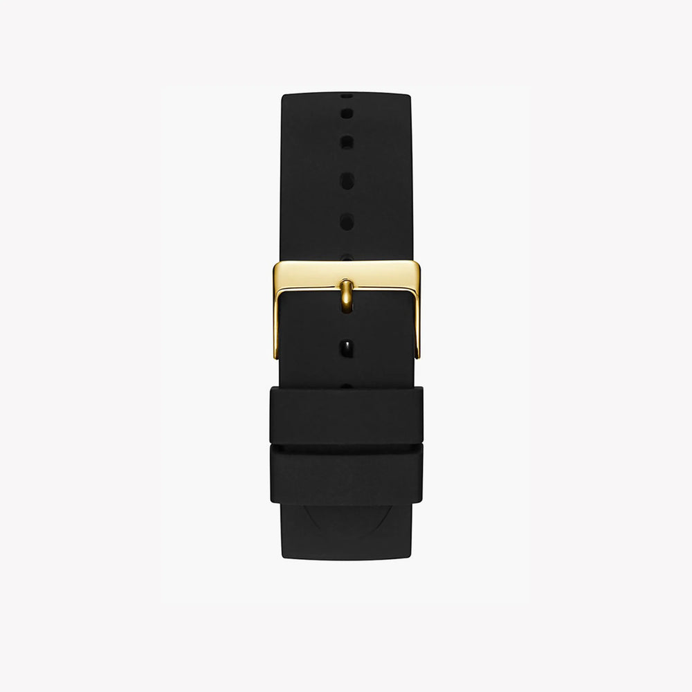 Guess Women's Gold Watch, Black Silicone Band | W1161g1 by i-watch