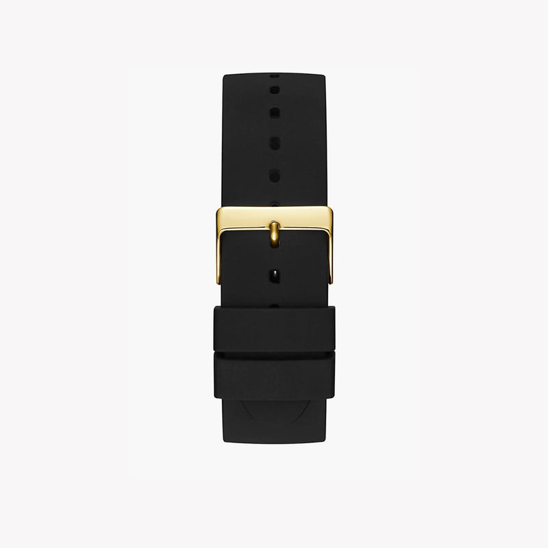 Guess Women's Gold Watch, Black Silicone Band | W1161g1 by i-watch