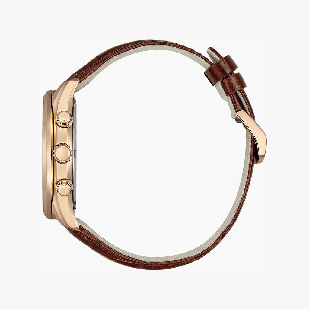 CITIZEN AT2573-07X ROSE GOLD SOPHISTICATION - MODERN MEN'S WATCH WITH LEATHER BAND & CHRONOGRAPH-i-Watch-3