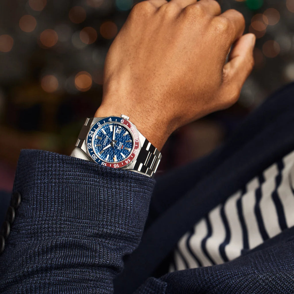 CITIZEN NB6030-59L DYNAMIC PRECISION - MEN'S AUTOMATIC WATCH WITH BLUE DIAL & STAINLESS STEEL BAND-i-Watch-2