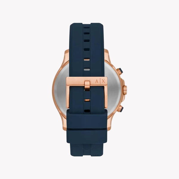 Armani Exchange Men's Rose Gold Watch, Blue Silicone Band | Ax2440 by i-watch