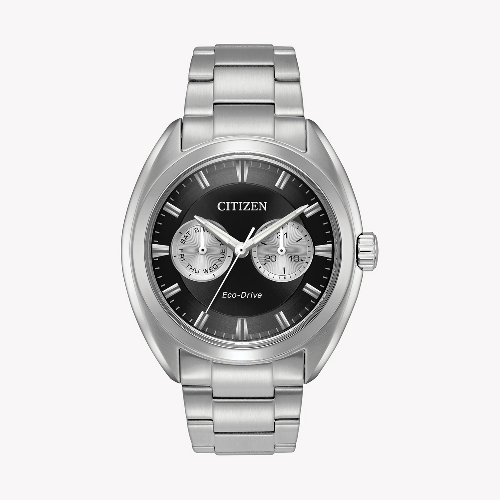 Citizen Bu4010-56e - Dynamic Elegance: Men's Eco-Drive Watch With Silver Stainless Steel & Black Dial by i-watch