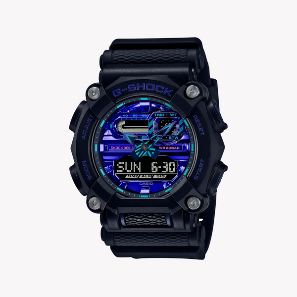 Casio G-Shock Ga-900vb-1adr - Bold Adventurer Men's Watch With Vibrant Blue Dial & Black Resin Band by i-watch
