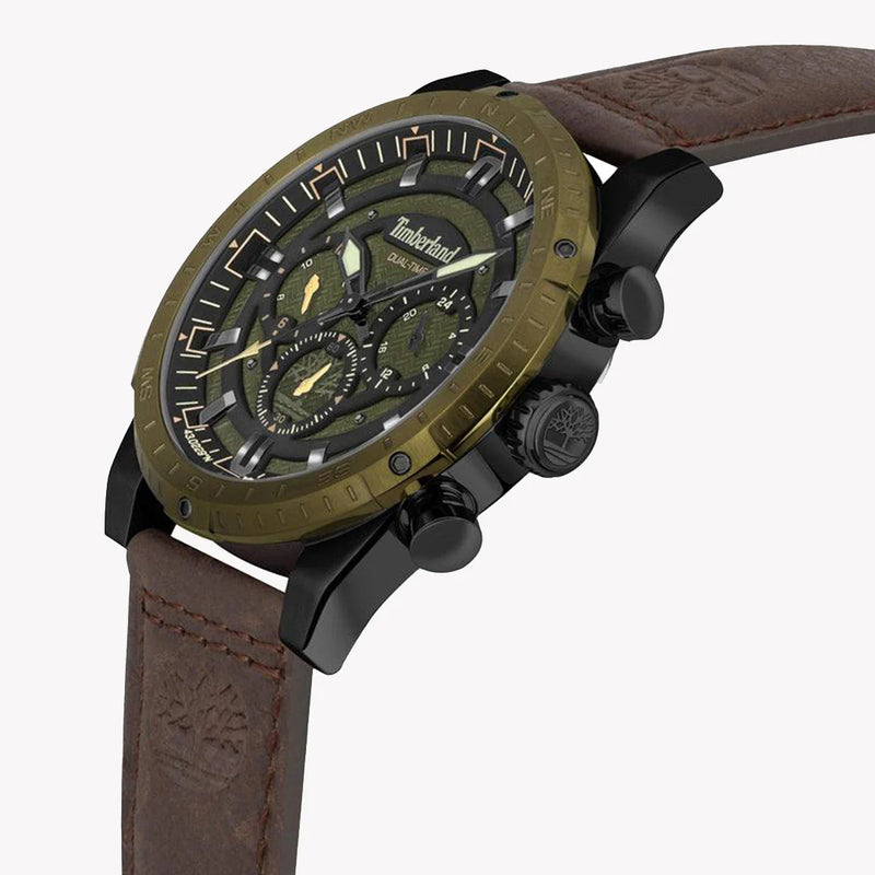 Timberland Men's Brown Leather Watch, Multicolor Dial | Tdwgf2202001 by i-watch