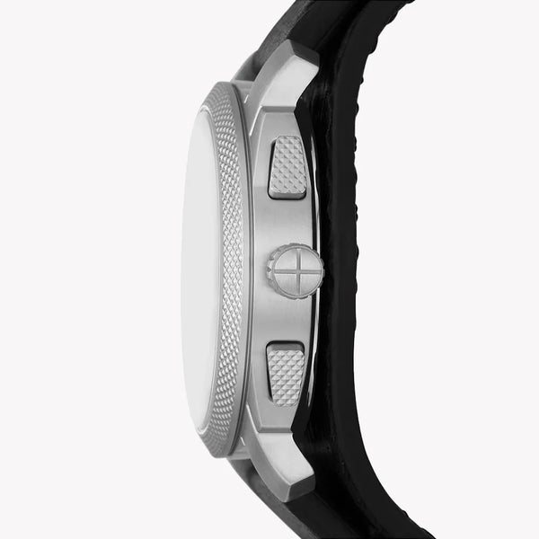 Fossil Men's Silver Watch, White Dial, Black Leather | Fs5921 by i-watch