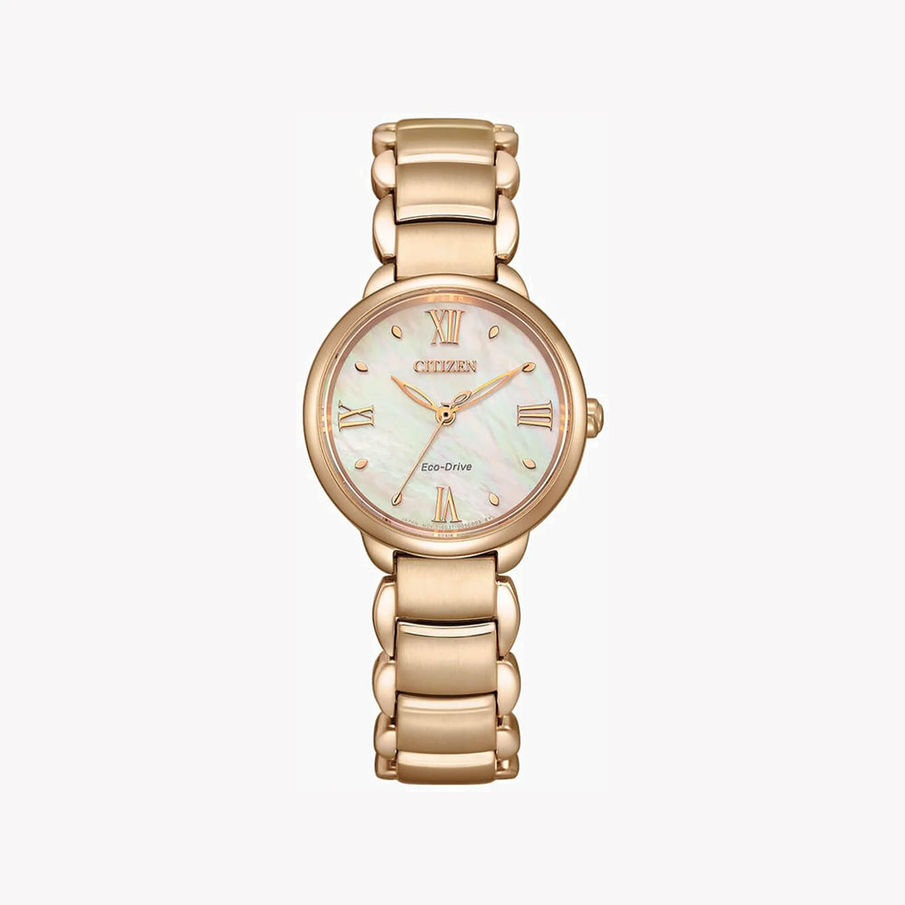 Citizen Women's Gold Stainless Steel Watch, White Dial | Em0929-81y by i-watch