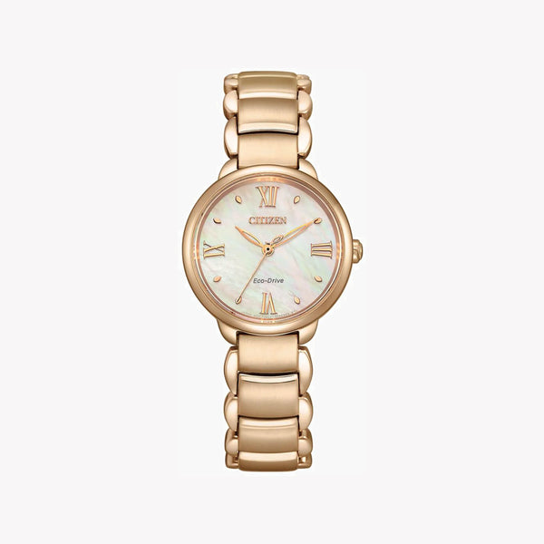 Citizen Women's Gold Stainless Steel Watch, White Dial | Em0929-81y by i-watch