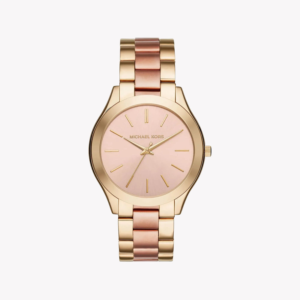 Michael Kors Women's Pink-Gold Watch, Gold Case | Mk3493 by i-watch