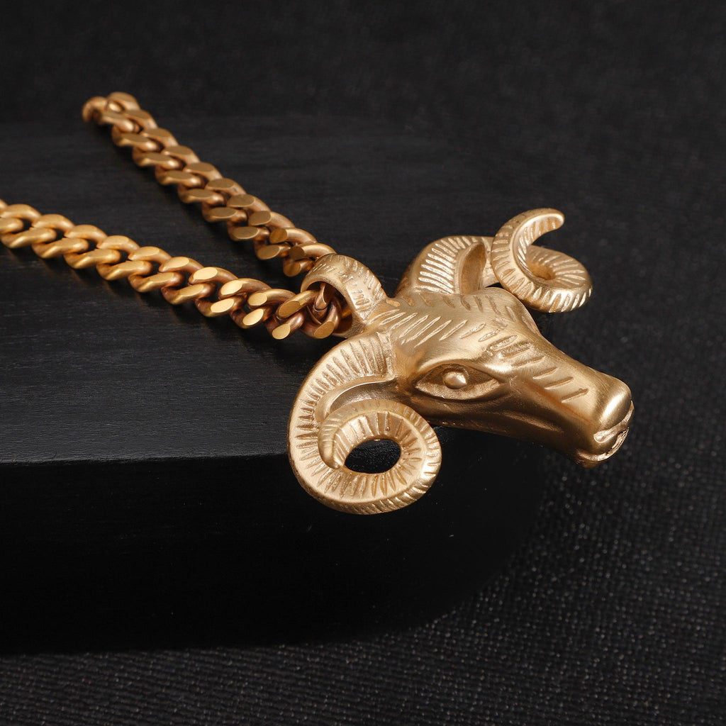 Zink Men's Gold Stainless Steel Necklace | Zjpd023g