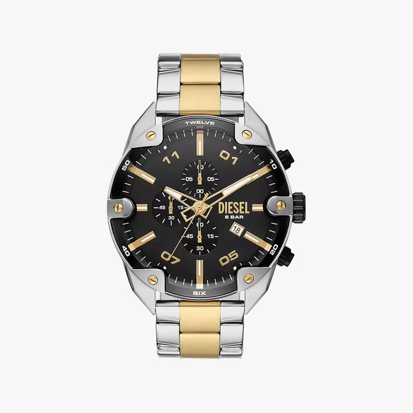 Diesel Men's Silver Stainless Steel Watch, Black Dial | Dz4627 by i-watch