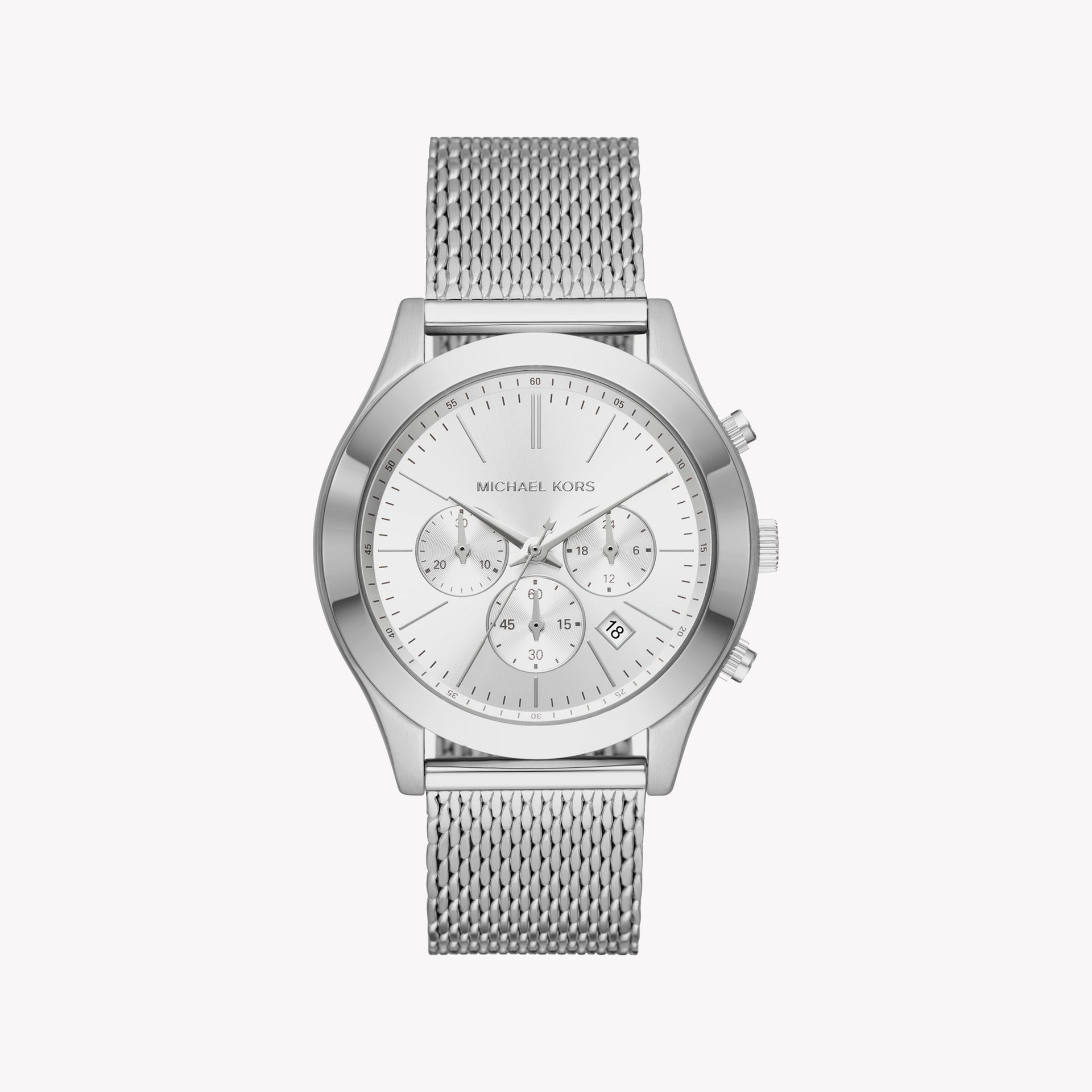 Michael Kors Men's Silver Stainless Steel Watch, Silver Dial