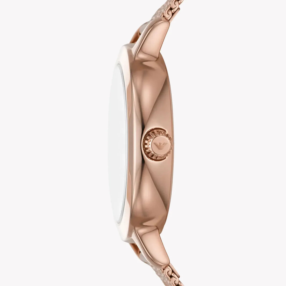 Emporio Armani Women's Rose Gold Watch, Beige Dial | Ar11512 by i-watch