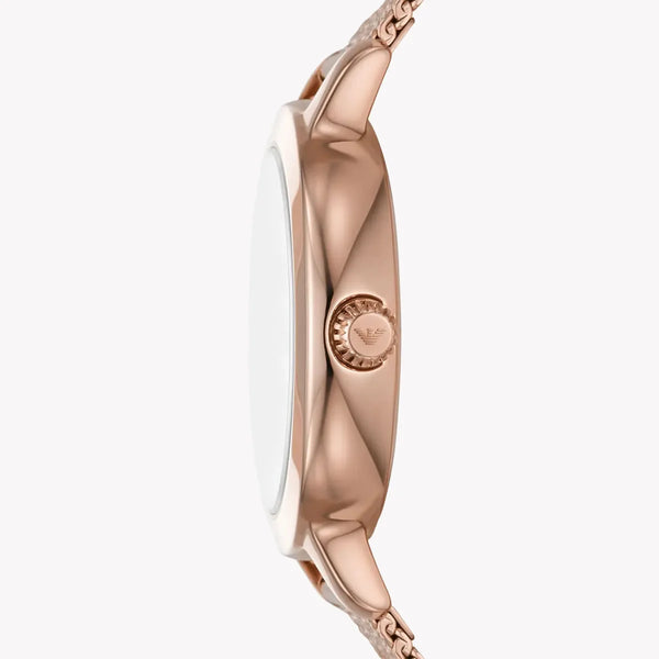 Emporio Armani Women's Rose Gold Watch, Beige Dial | Ar11512 by i-watch