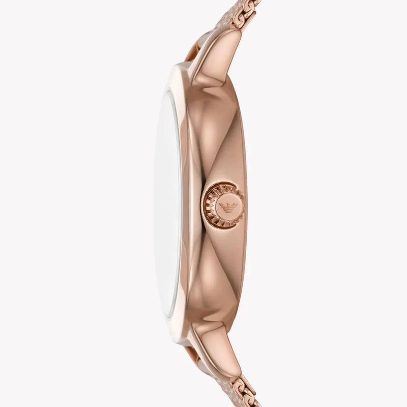 Emporio Armani Women's Rose Gold Watch, Beige Dial | Ar11512 by i-watch