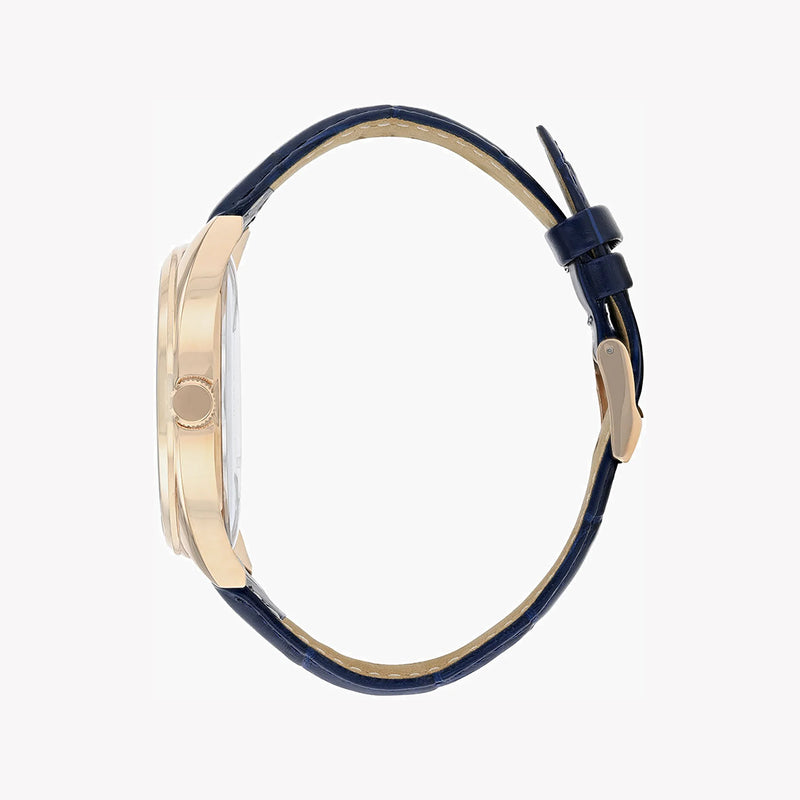 Citizen Men's Gold Watch, Blue Dial, Leather Band | Bi5093-01l by i-watch