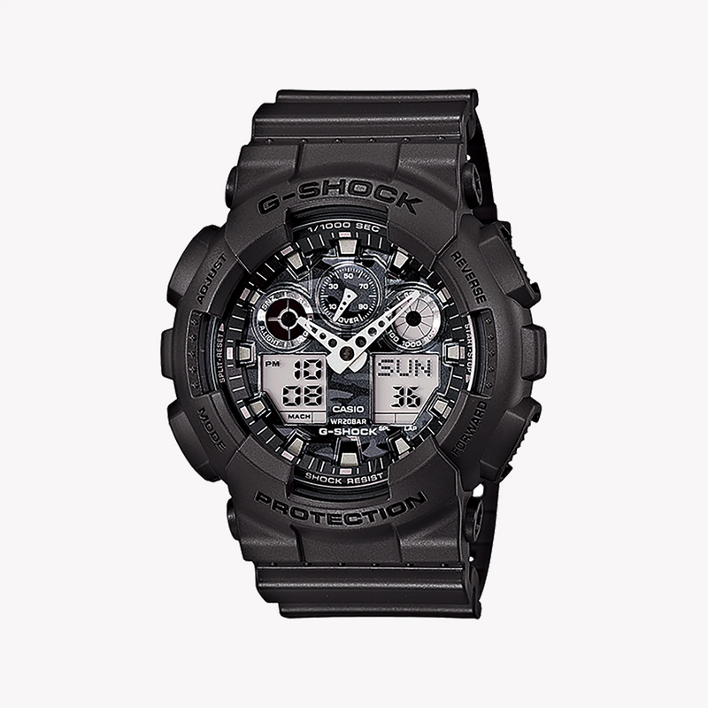 Casio G-Shock Ga-100cf-8a Sporty Edge - Rugged Brown Camo Men's Watch by i-watch