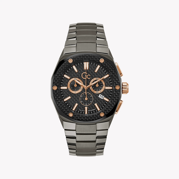 Guess Men's Stainless Steel Grey Watch, Black Dial | Z37002g2mf by i-watch