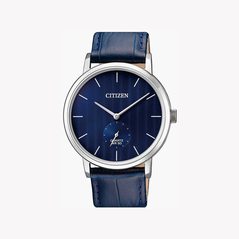 Citizen Men's Silver Watch, Blue Leather Band | Be9170-05l by i-watch