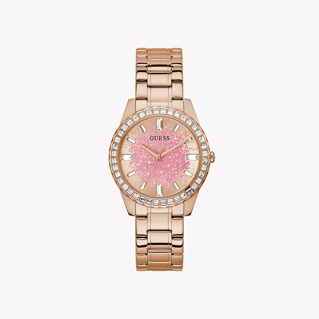 GUESS GW0405L3 CHARMING FLOURISH - VIBRANT ROSE GOLD WOMEN'S TIMEPIECE
