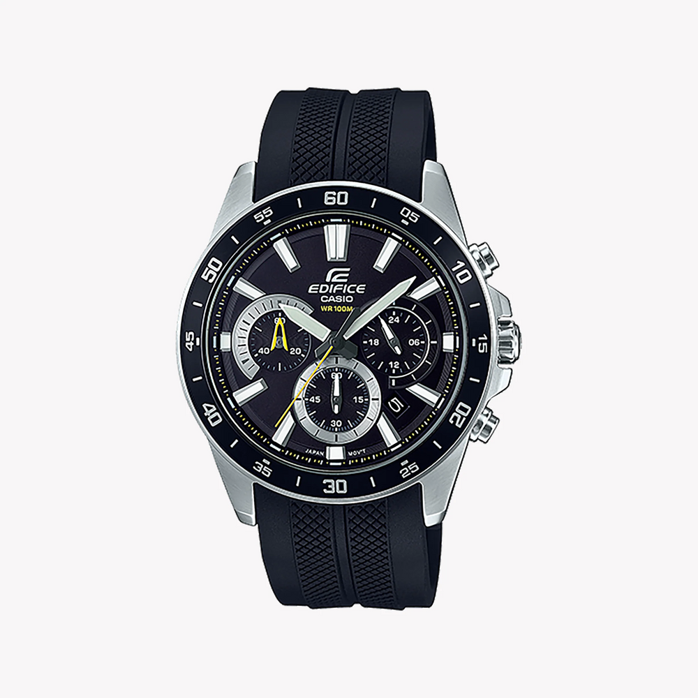 Casio Edifice Efv-570p-1avudf - Sporty Elegance Men's Watch With Black Dial And Resin Band by i-watch